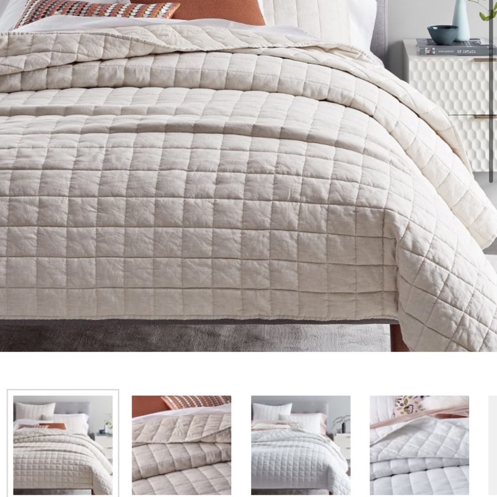 West elm European Flax Linen Quilt